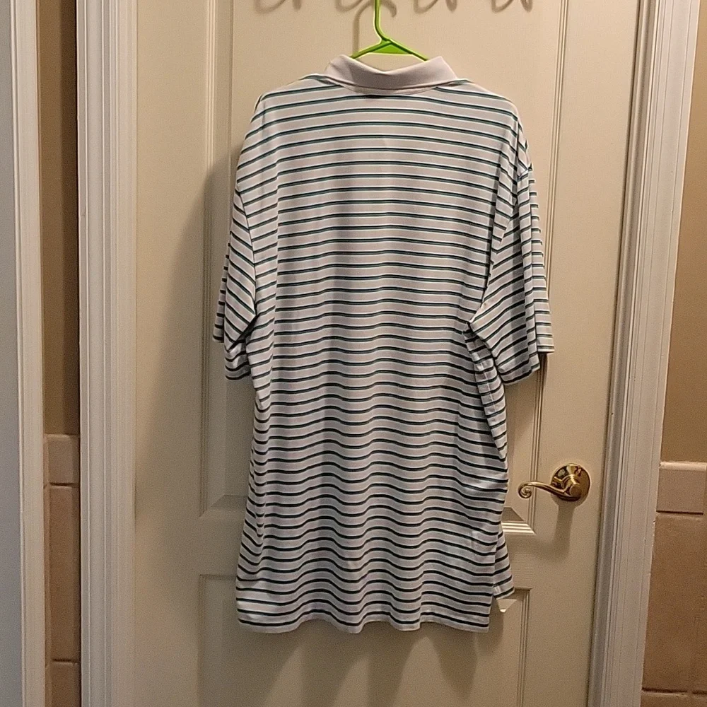 Ralph Lauren Polo Golf Performance short slv short blue green white stripe XXL